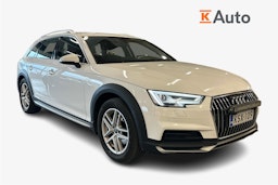 Valkoinen Audi A4 allroad quattro 2018 kuva 1.