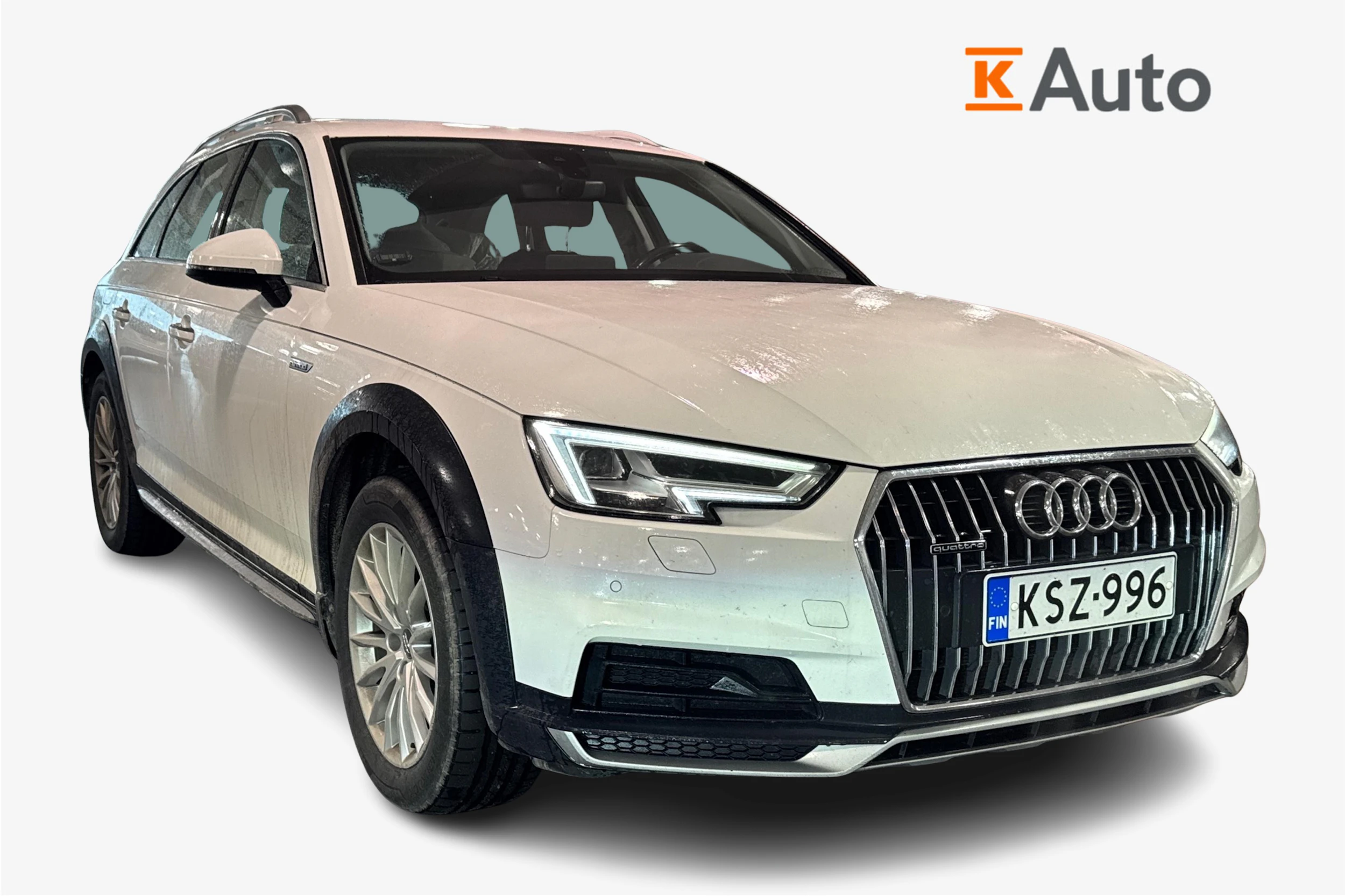Valkoinen Audi A4 allroad quattro 2018 kuva 1.