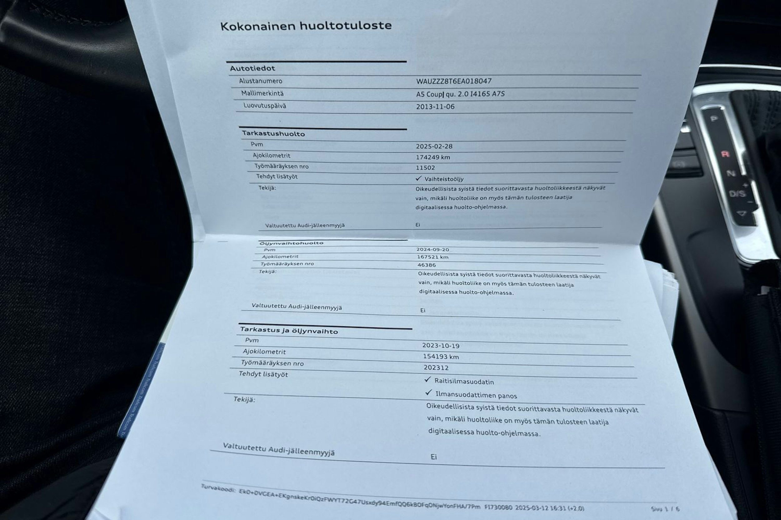 Valkoinen Audi A5 2014 kuva 19.