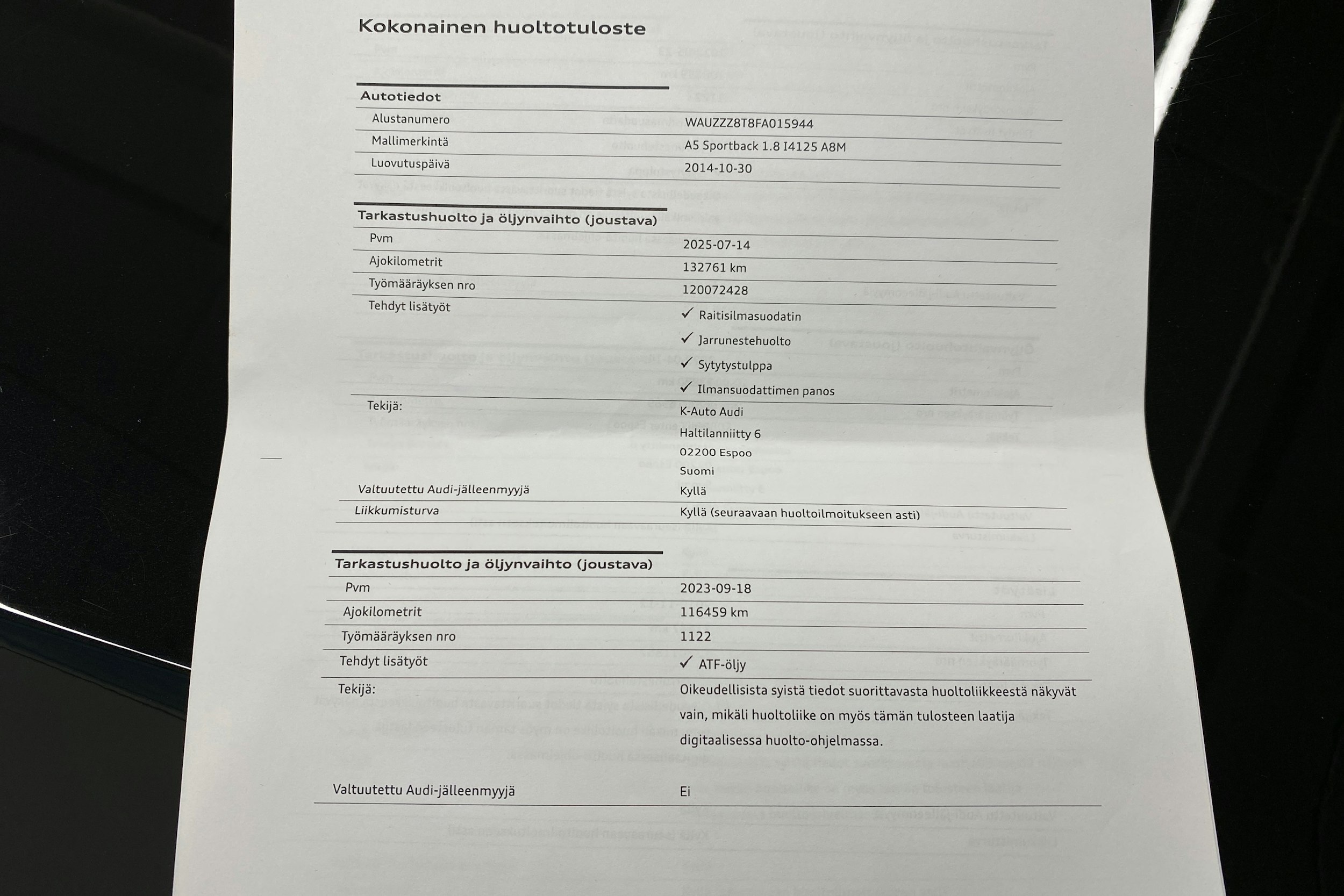 musta Audi A5 2015 kuva 34.