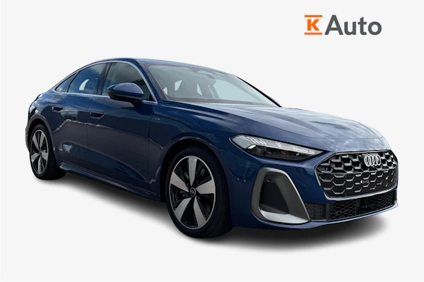 Audi A5 Sedan e-hybrid quattro 220 kW | Ascari-sininen | S-line ulkonäköpaketti | Vetokoukku |