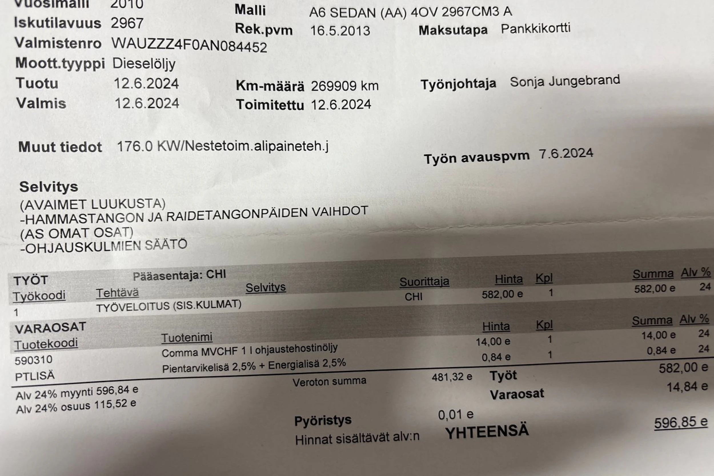 harmaa Audi A6 2010 kuva 33.