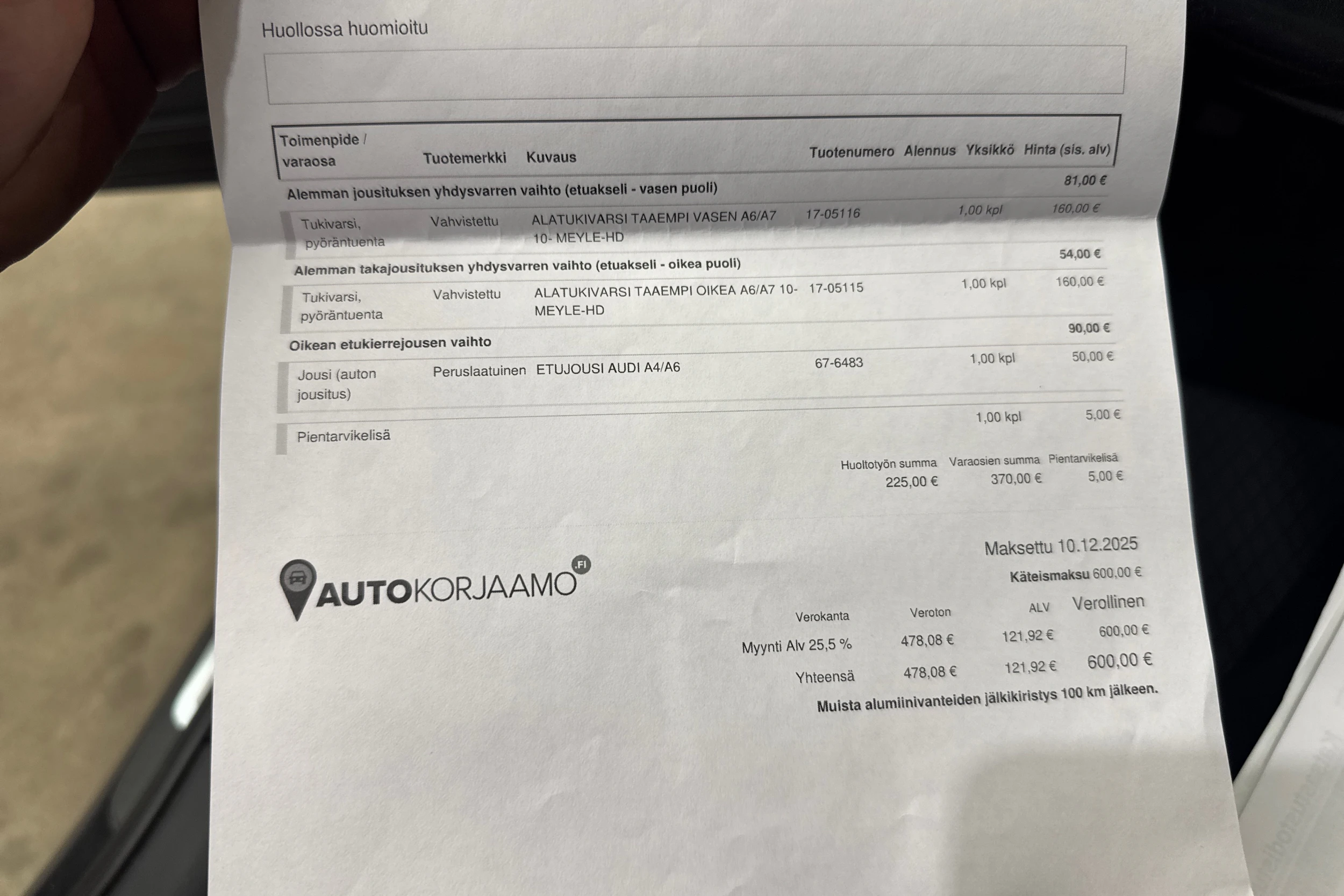 harmaa Audi A6 2011 kuva 38.