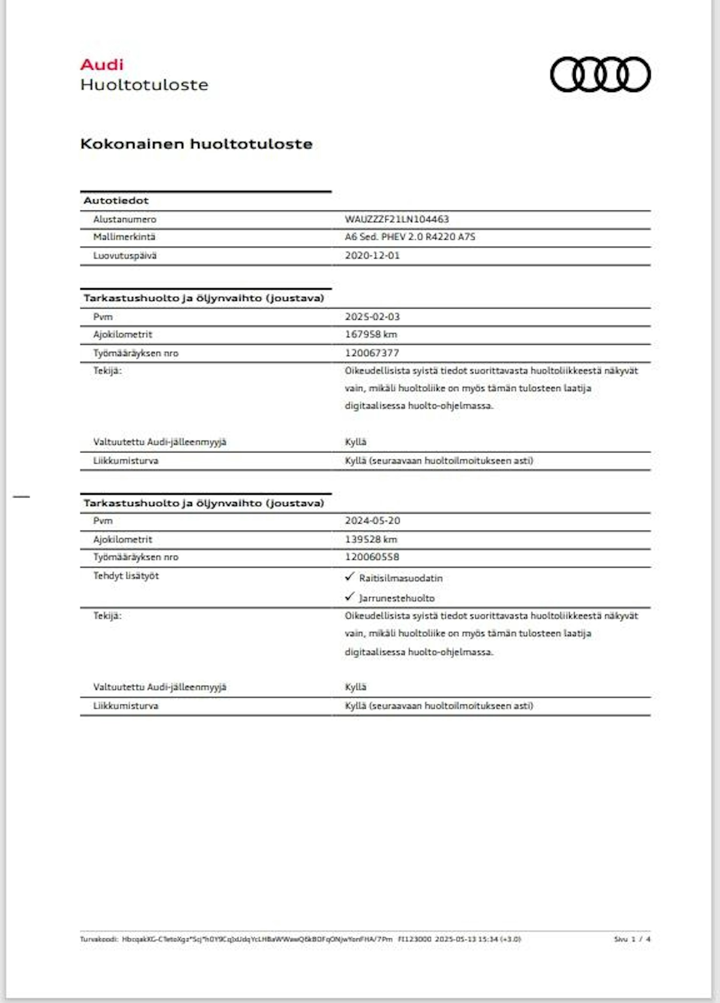 met. hopea Audi A6 2020 kuva 33.