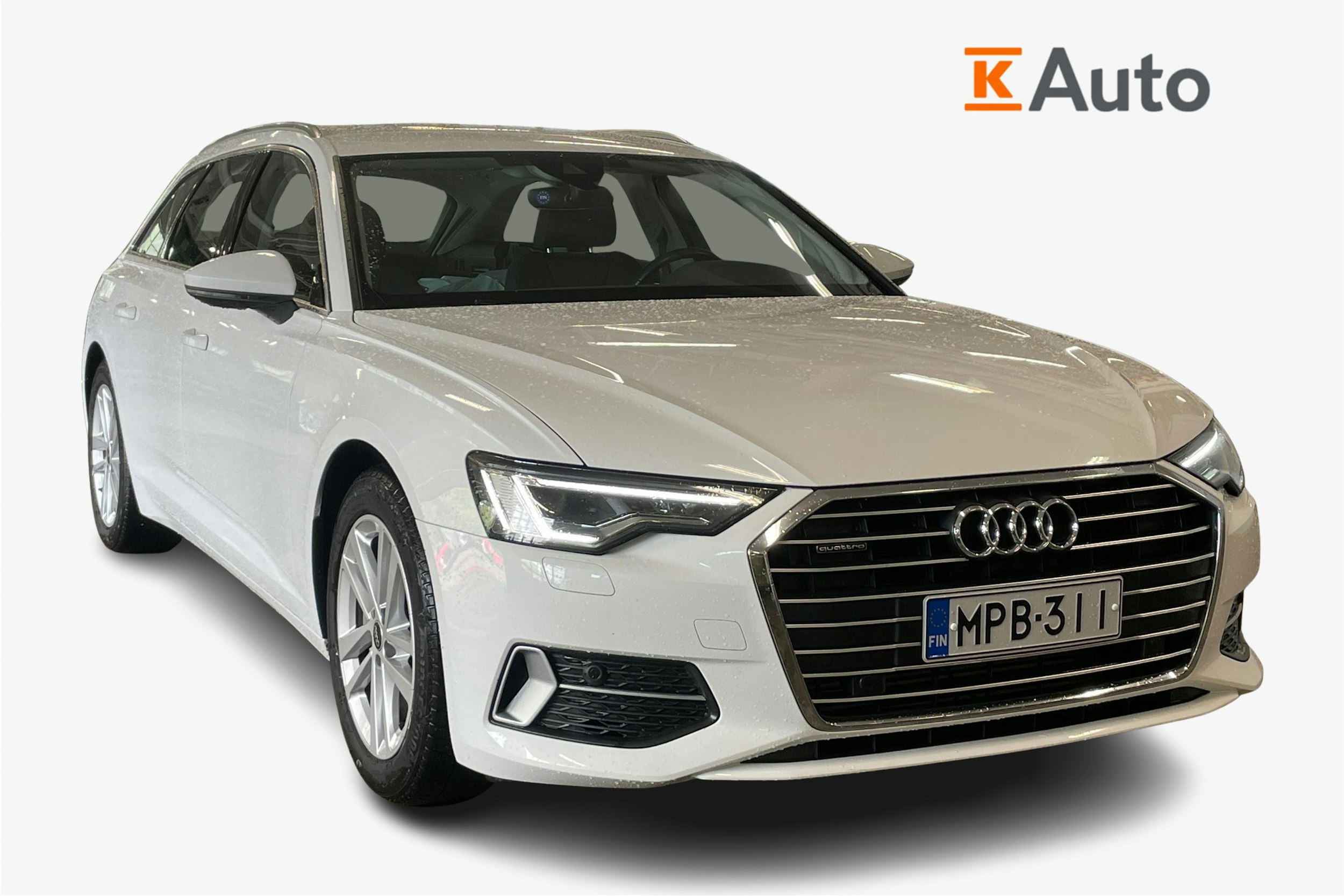 valkoinen Audi A6 2023 kuva 1.