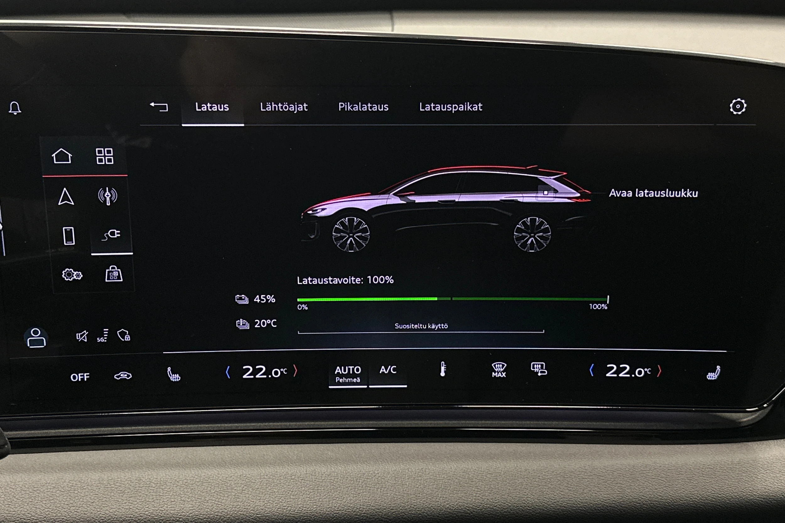 sininen Audi A6 e-tron 2025 kuva 23.