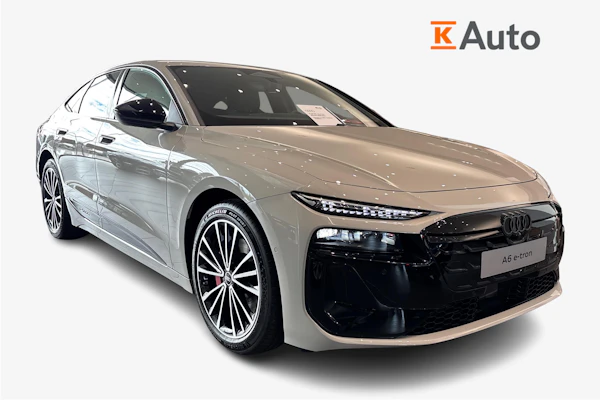 Audi A6 e-tron Sportback quattro S line | Siam-Beige, metalliväri | Vetokoukku | Musta optiikka pro | Vetokoukku |