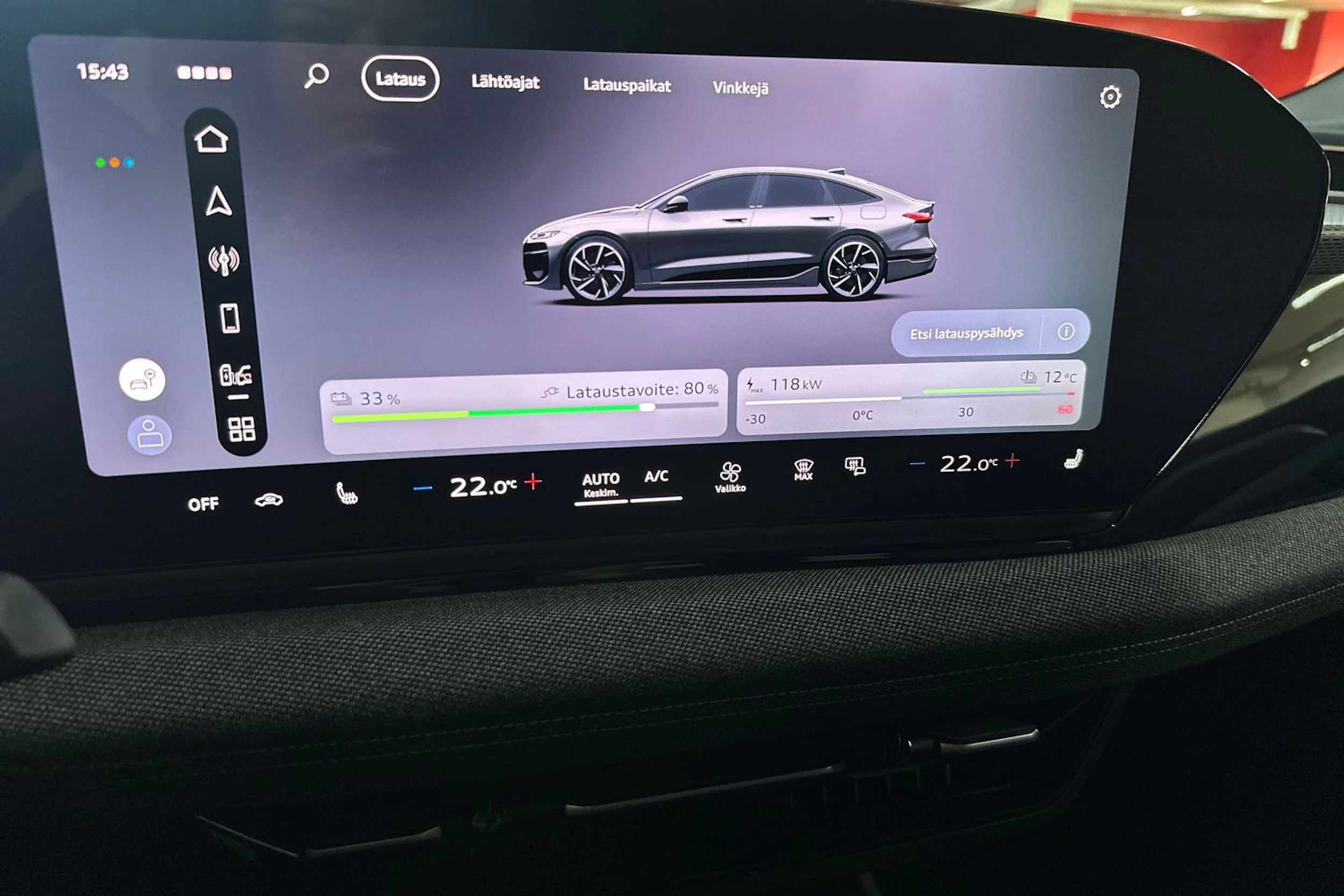 met. harmaa Audi A6 e-tron 2026 kuva 18.