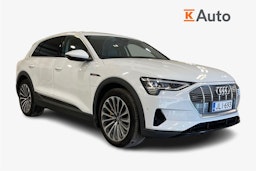 Valkoinen Audi e-tron 2020 kuva 1.