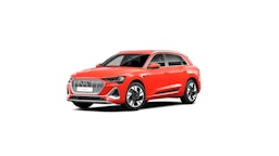 punainen Audi e-tron 2021 kuva 1.