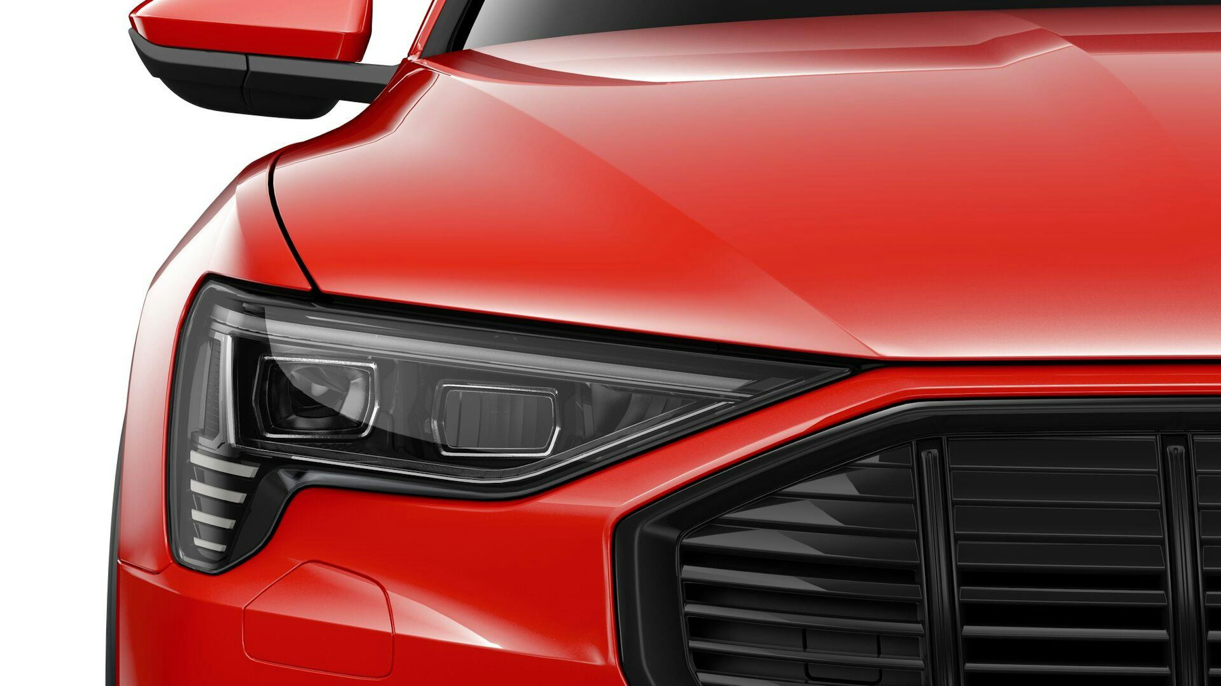 punainen Audi e-tron 2022 kuva 6.