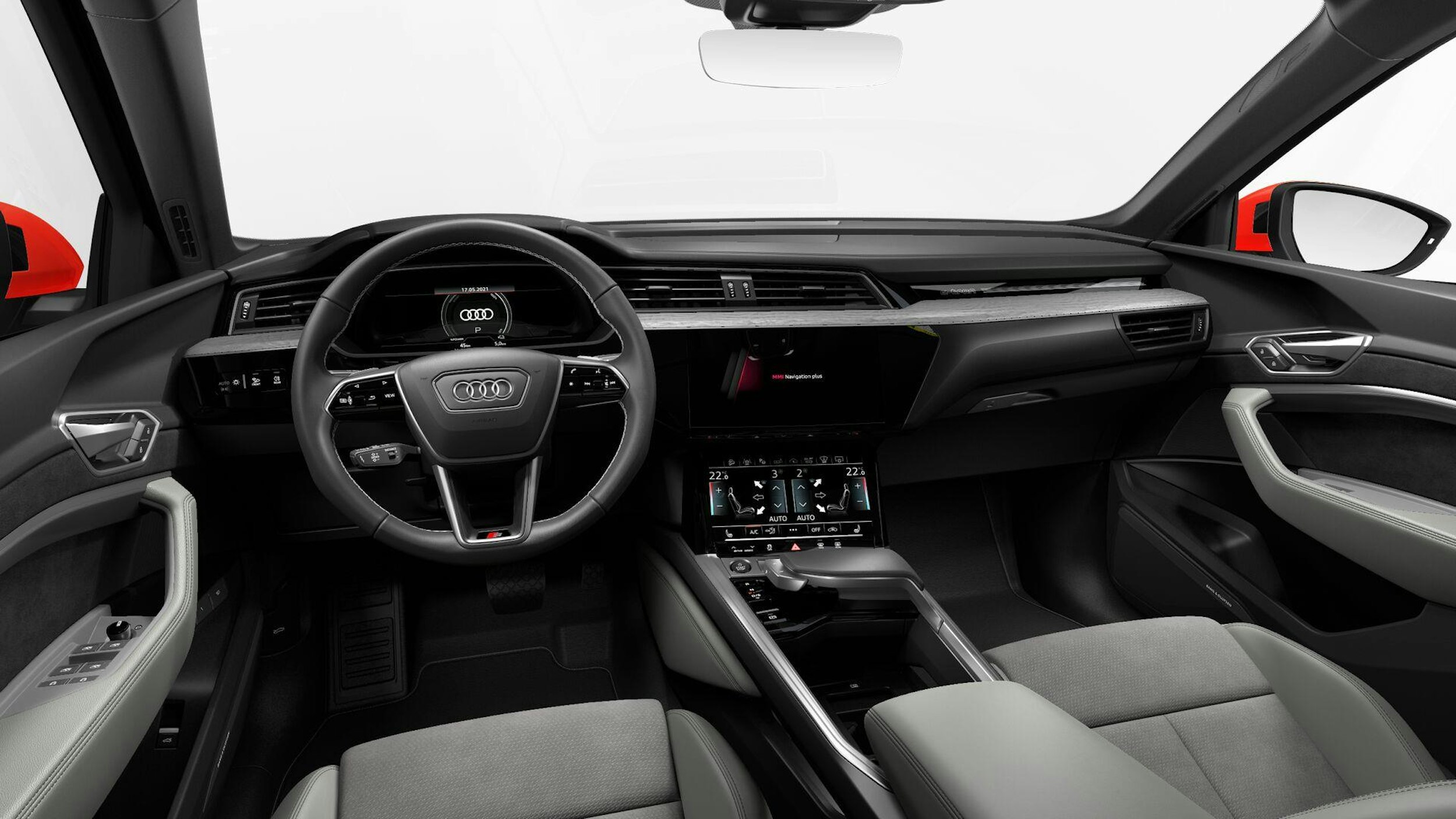 punainen Audi e-tron 2022 kuva 8.