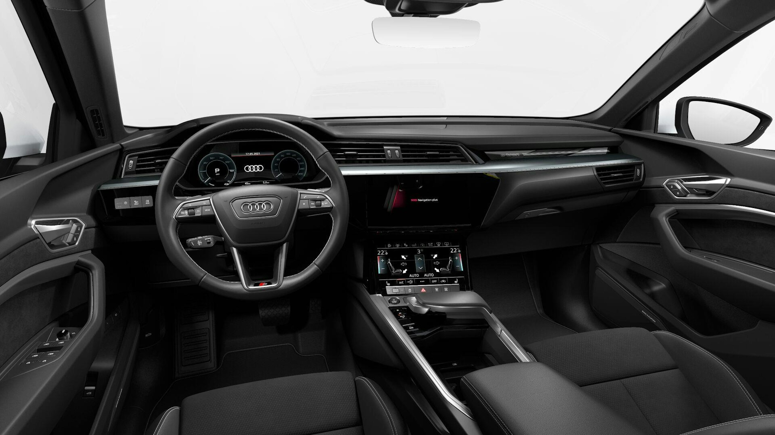 valkoinen Audi e-tron 2022 kuva 8.