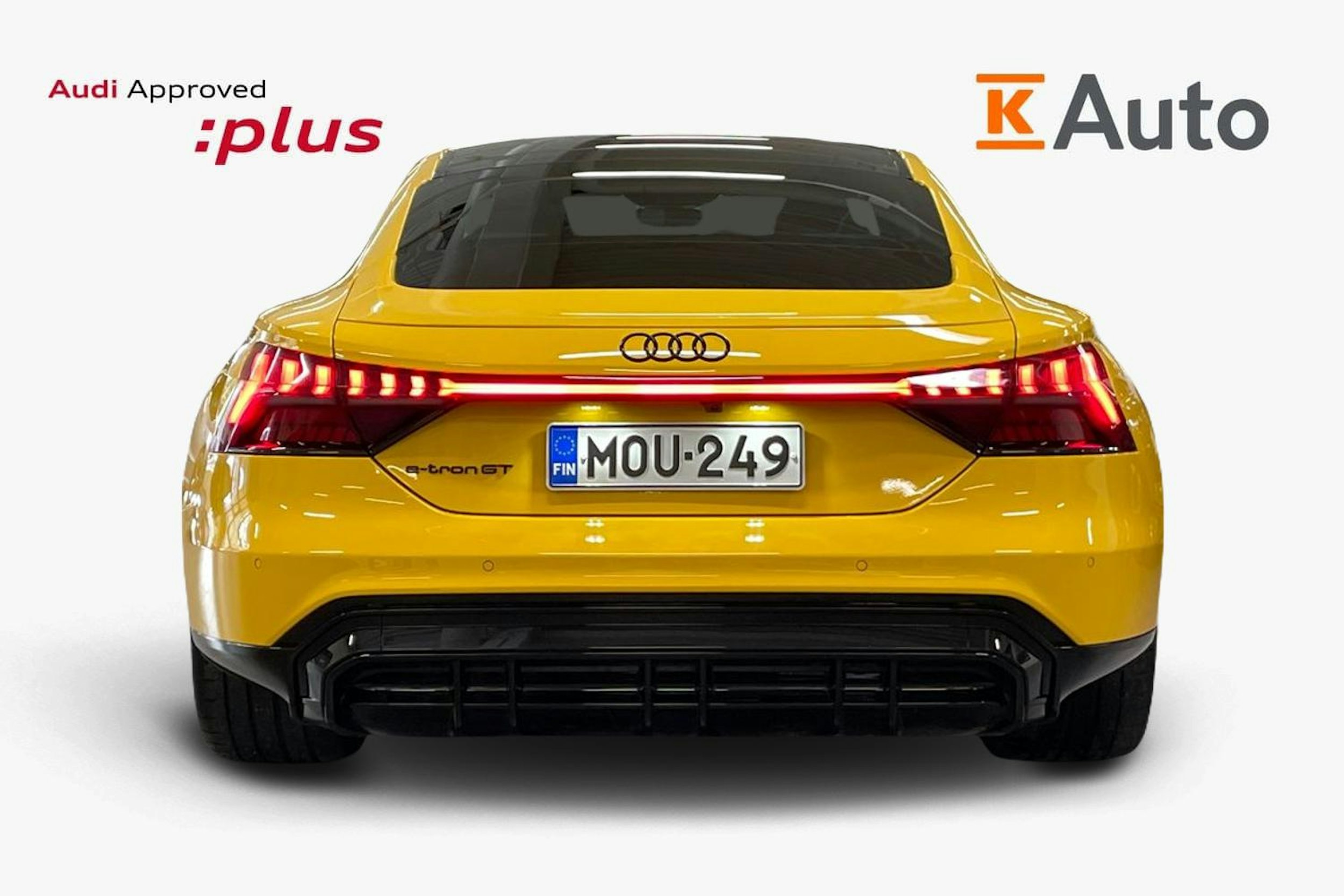keltainen Audi e-tron GT 2023 kuva 3.