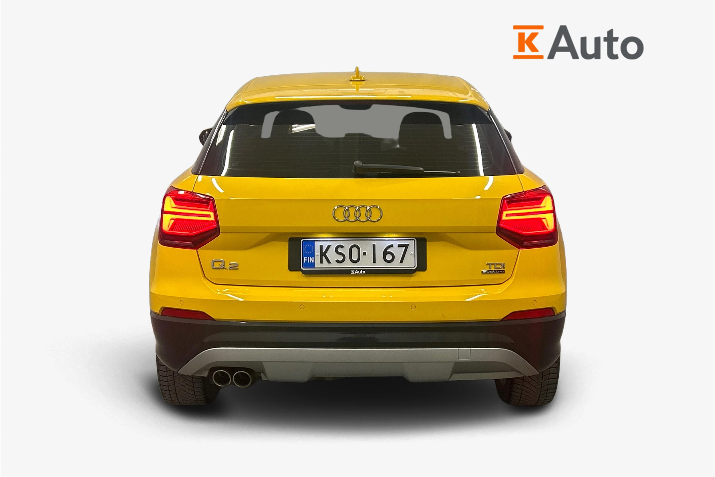 Keltainen Audi Q2 2017 kuva 4.
