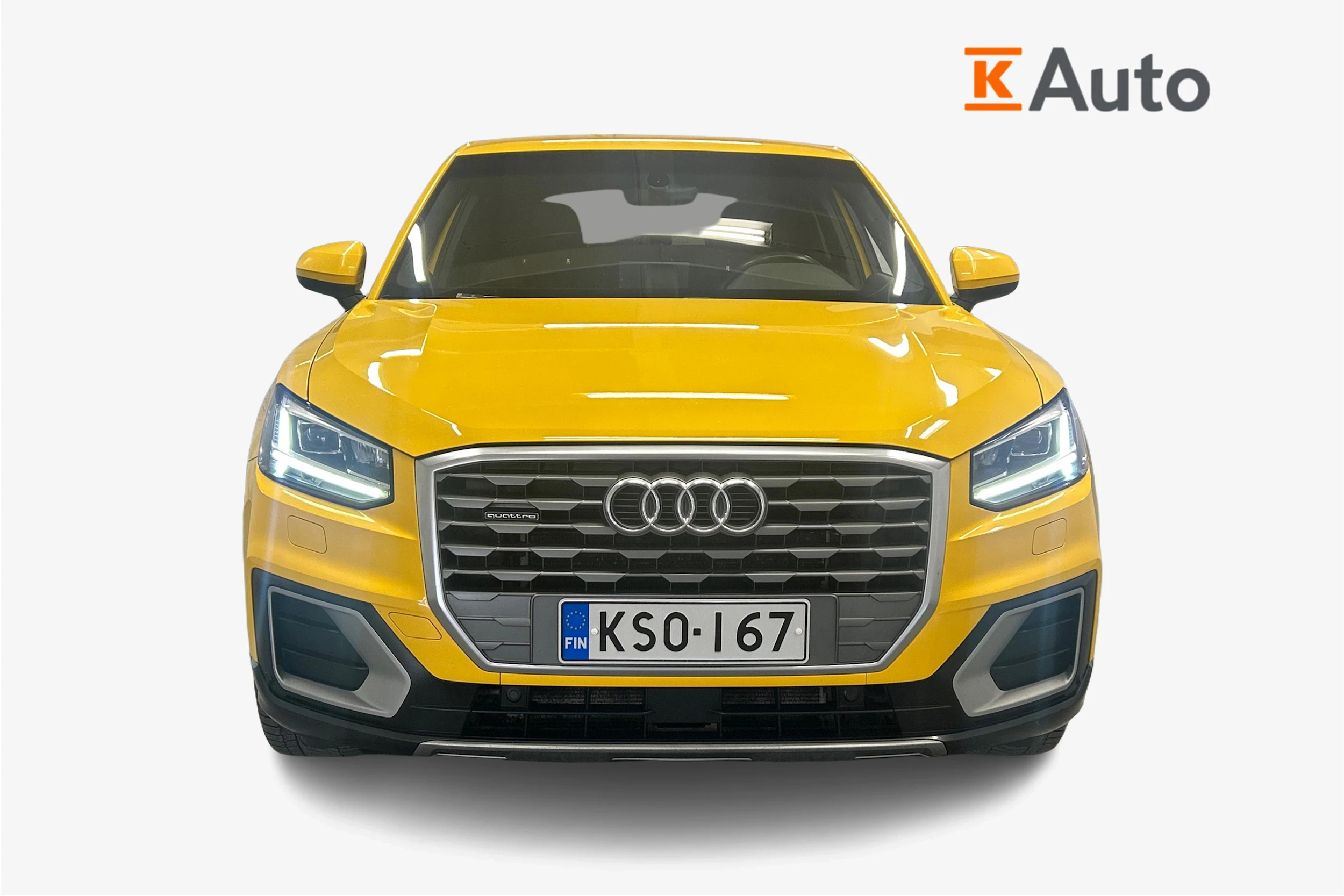 Keltainen Audi Q2 2017 kuva 5.