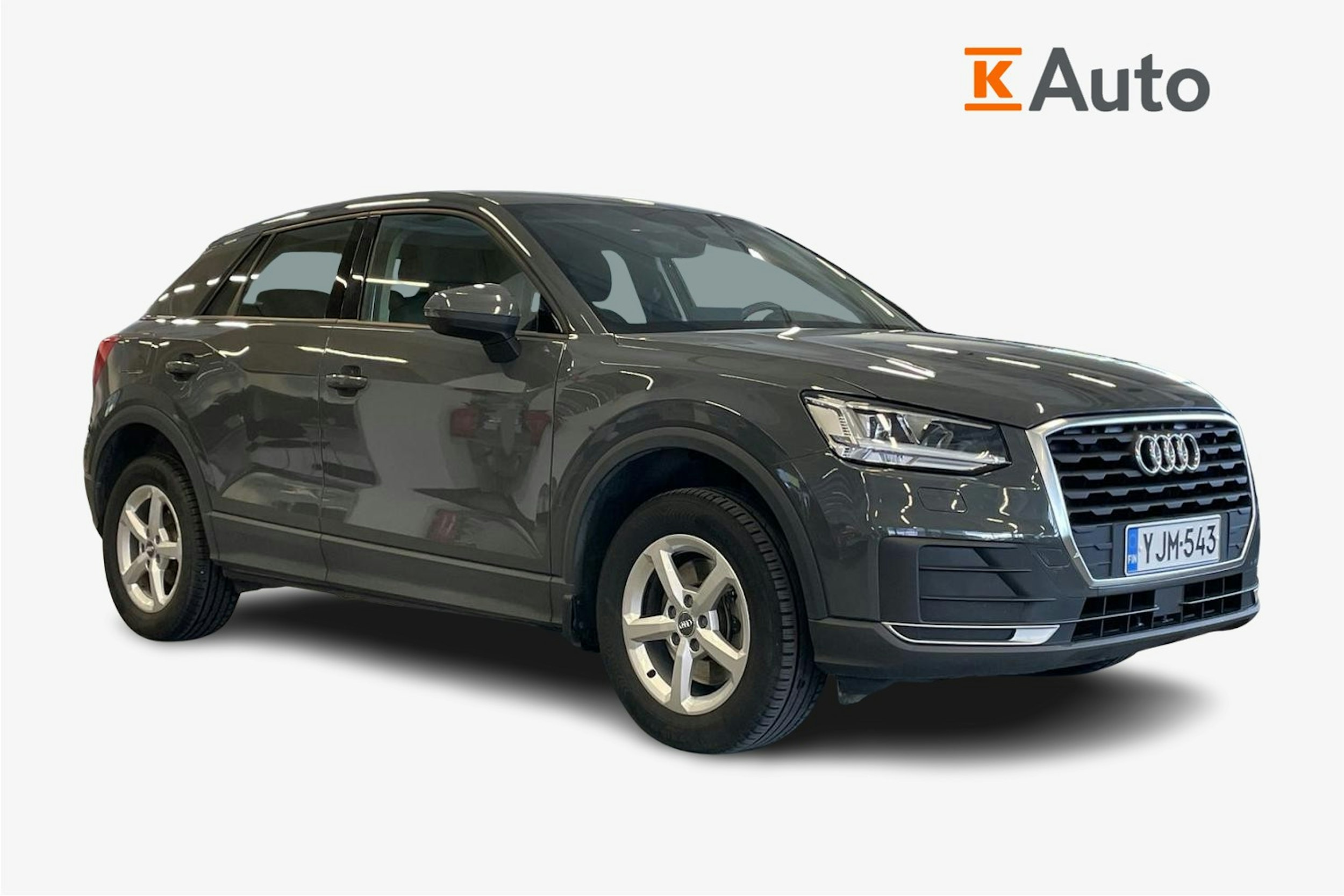 Harmaa Audi Q2 2017 kuva 1.