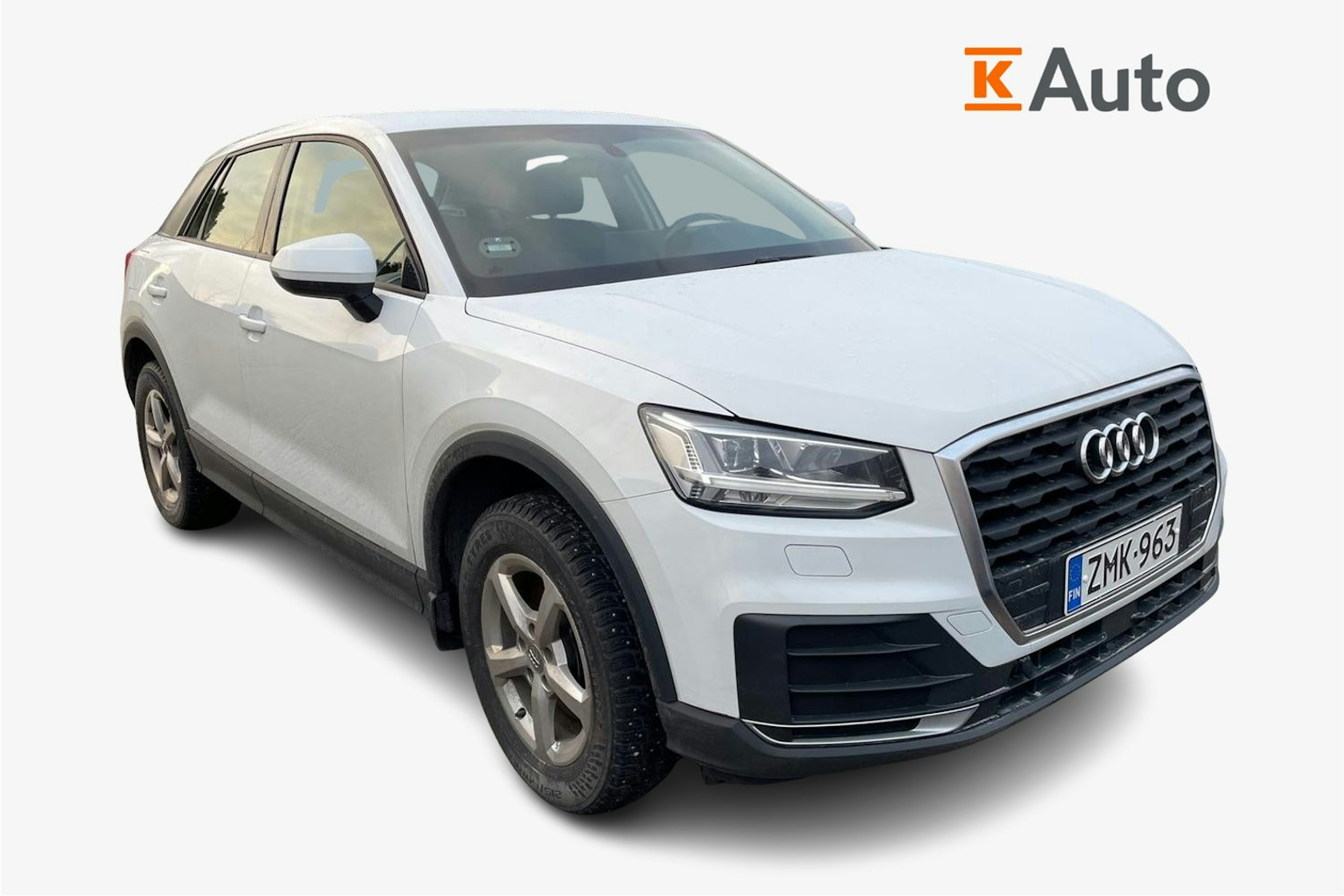 valkoinen Audi Q2 2018 kuva 1.