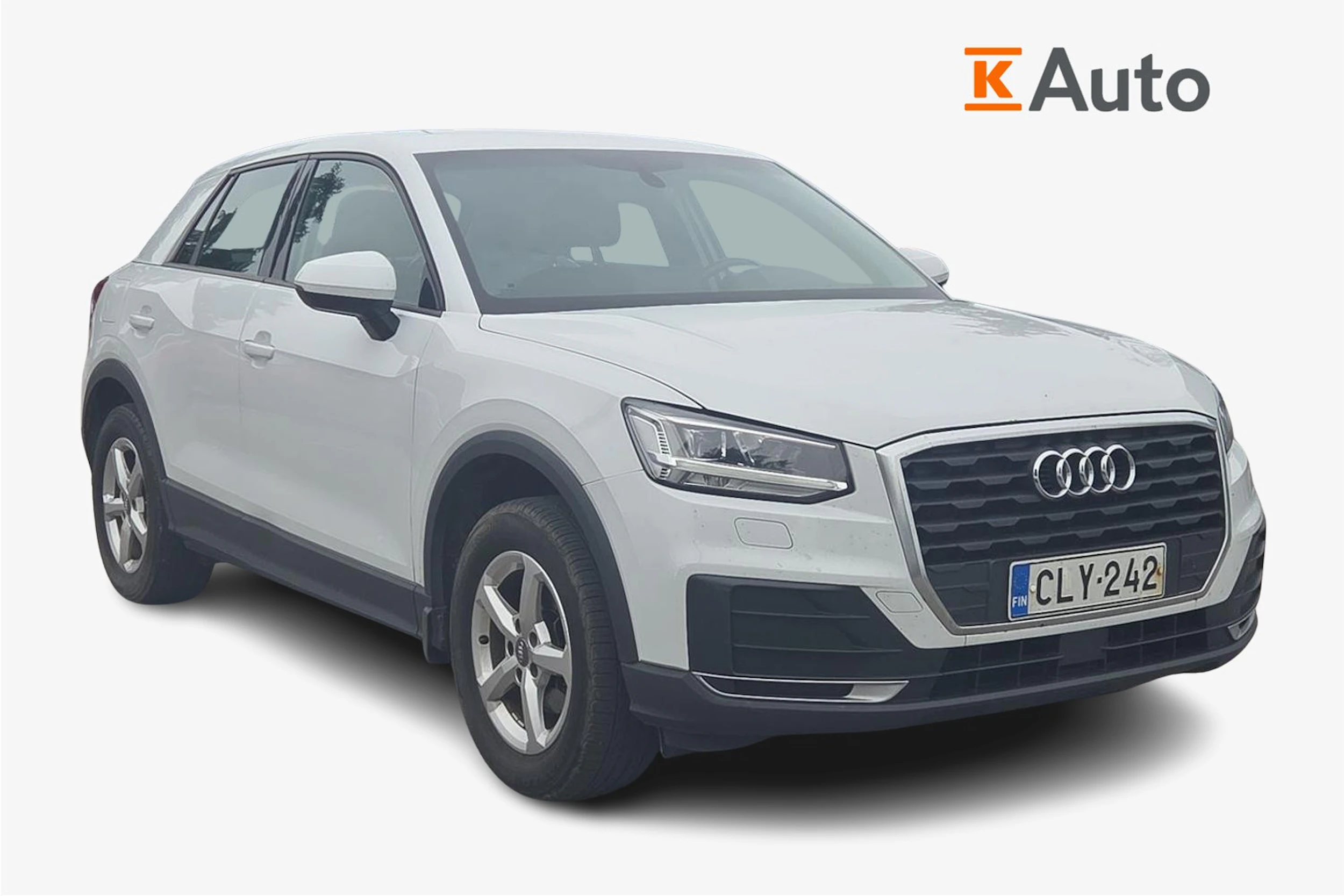 valkoinen Audi Q2 2019 kuva 1.