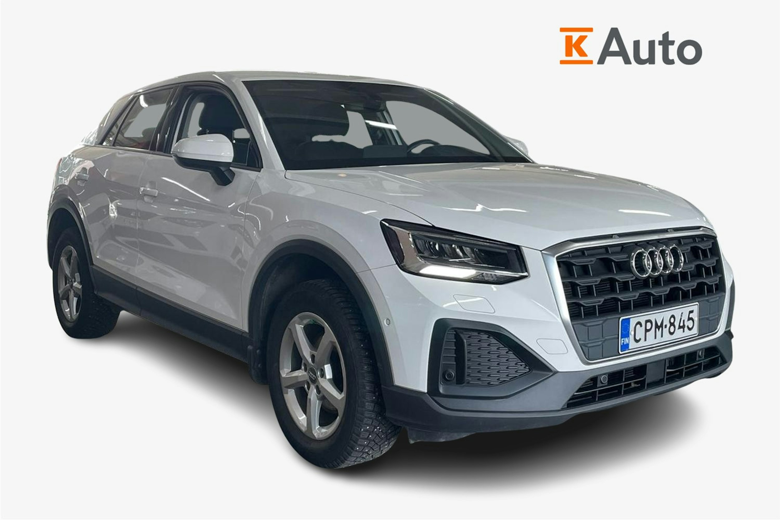 valkoinen Audi Q2 2021 kuva 1.