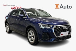 sininen Audi Q3 2021 kuva 1.