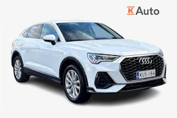 Valkoinen Audi Q3 2023 kuva 1.