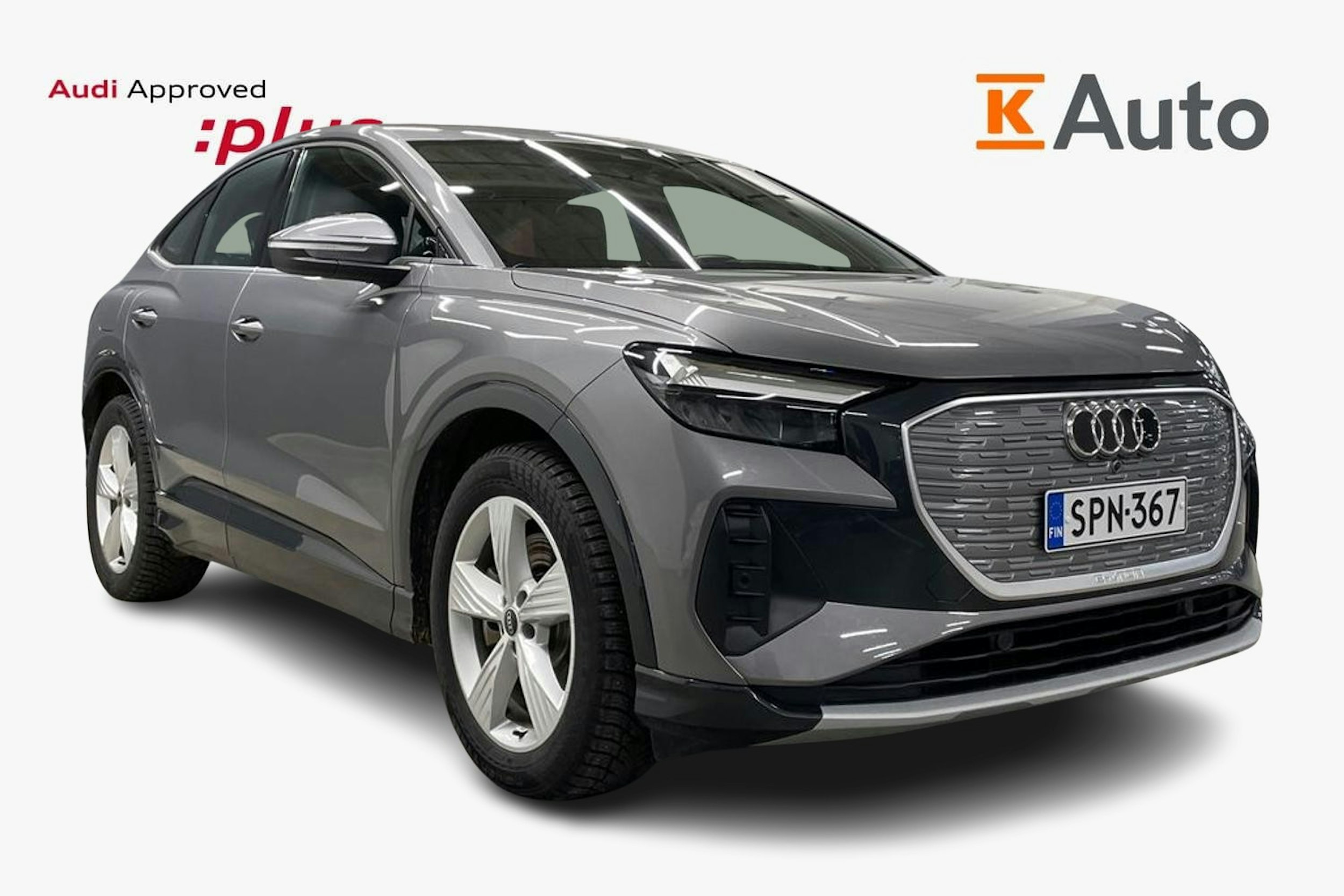 Harmaa Audi Q4 e-tron 2023 kuva 1.