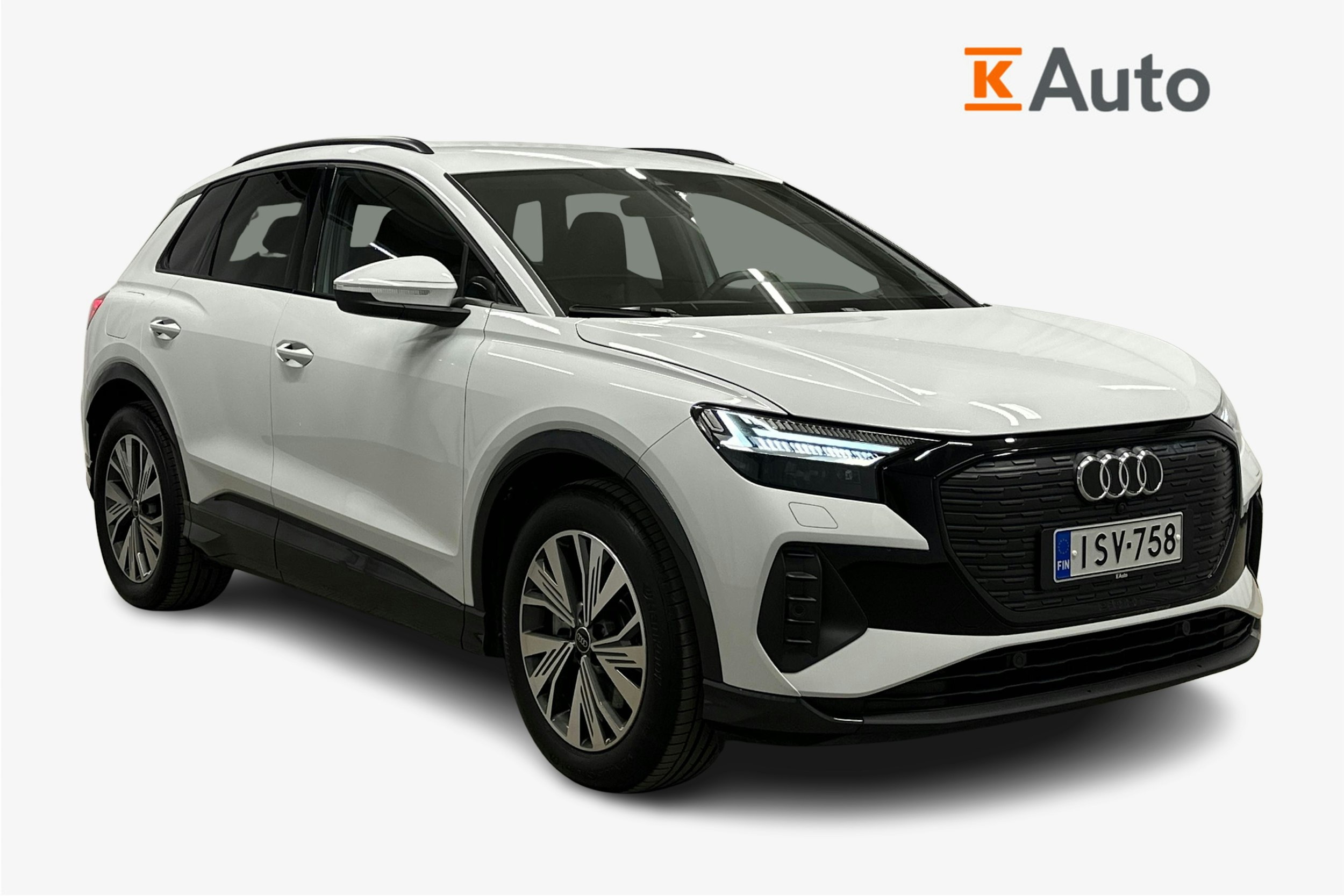valkoinen Audi Q4 e-tron 2024 kuva 1.