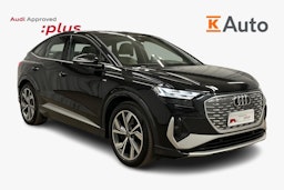 musta Audi Q4 e-tron 2024 kuva 1.