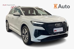 valkoinen Audi Q4 e-tron 2024 kuva 1.