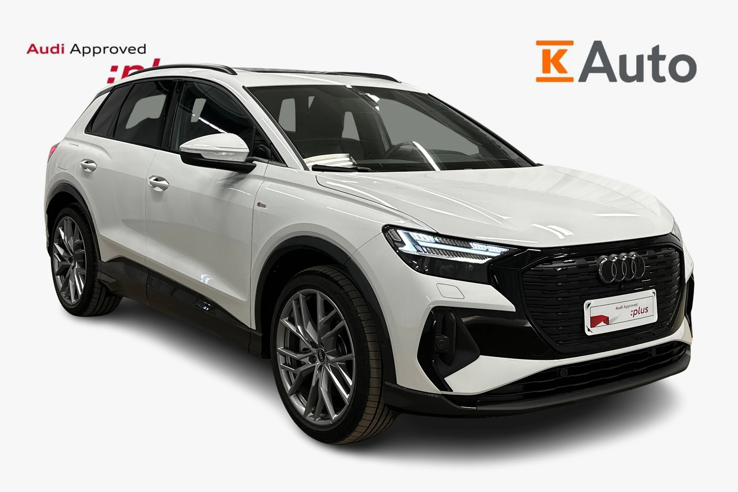 valkoinen Audi Q4 e-tron 2024 kuva 1.