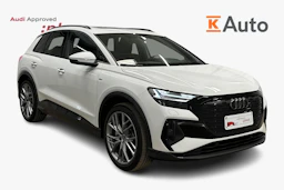 valkoinen Audi Q4 e-tron 2024 kuva 1.