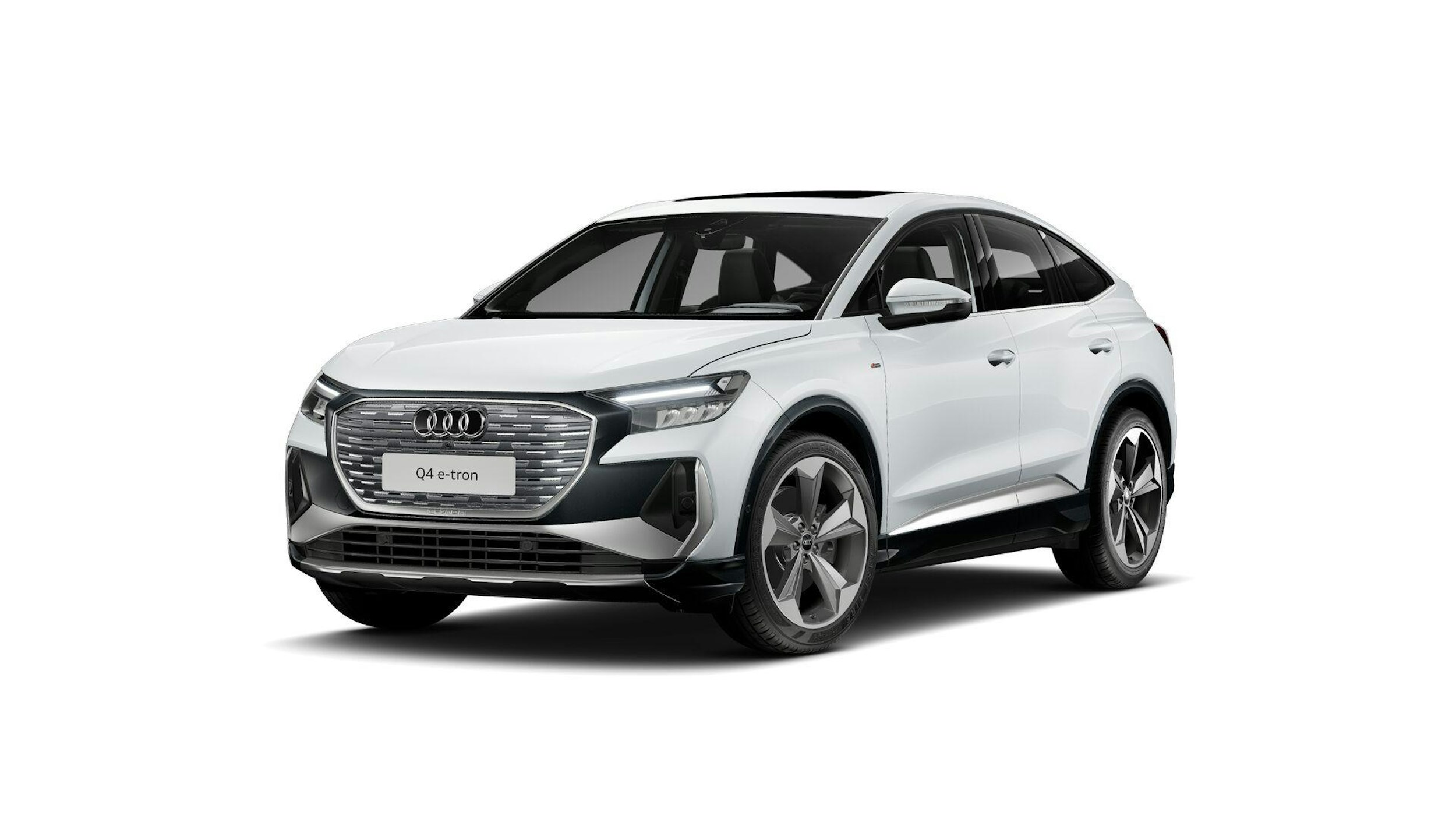 valkoinen Audi Q4 e-tron 2025 kuva 1.