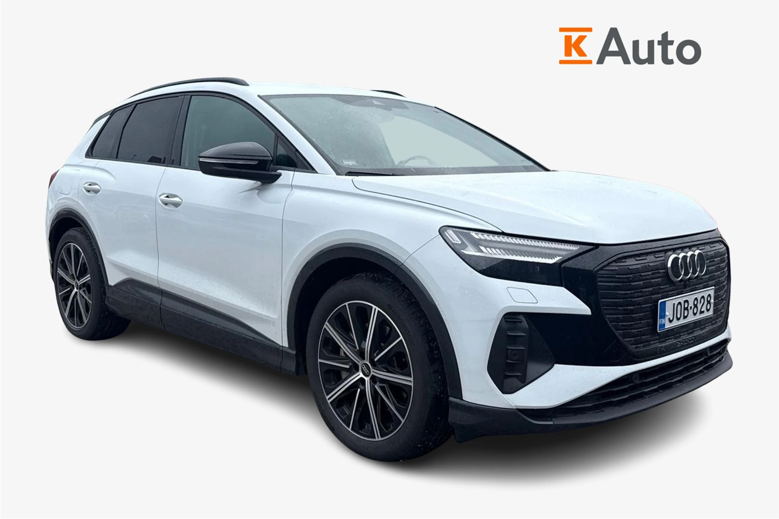 valkoinen Audi Q4 e-tron 2025 kuva 1.