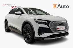 valkoinen Audi Q4 e-tron 2025 kuva 1.
