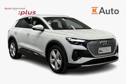 valkoinen Audi Q4 e-tron 2025 kuva 1.