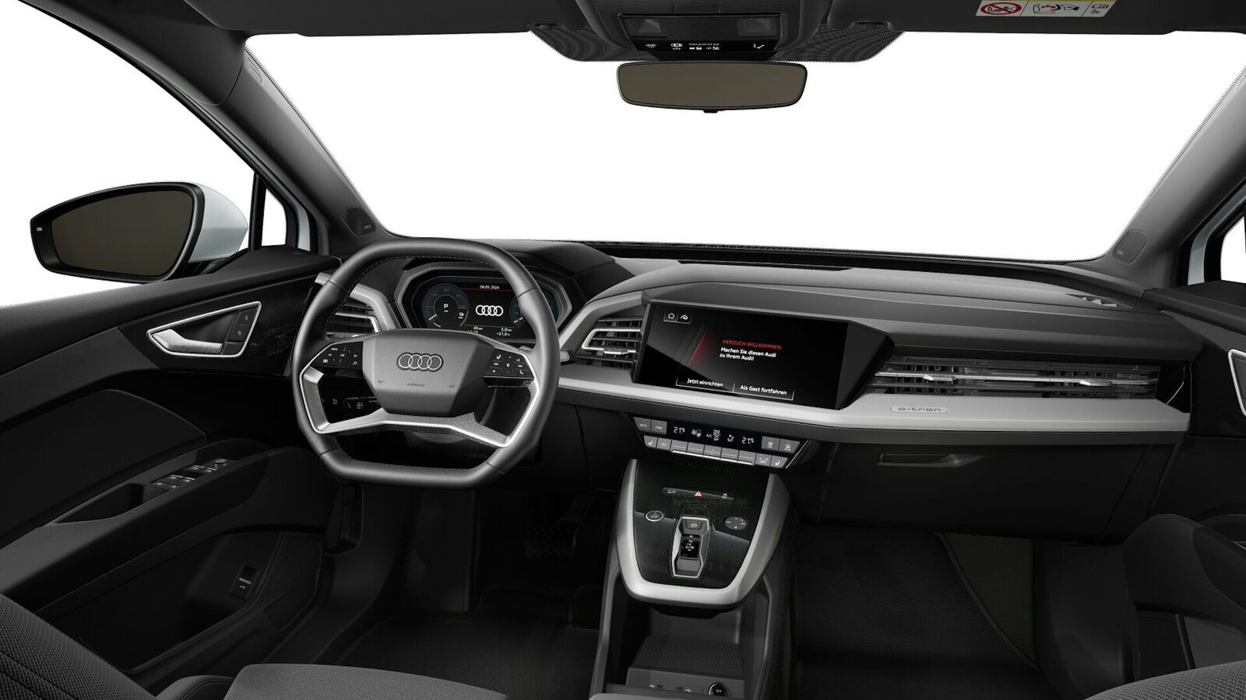 valkoinen Audi Q4 e-tron 2025 kuva 8.