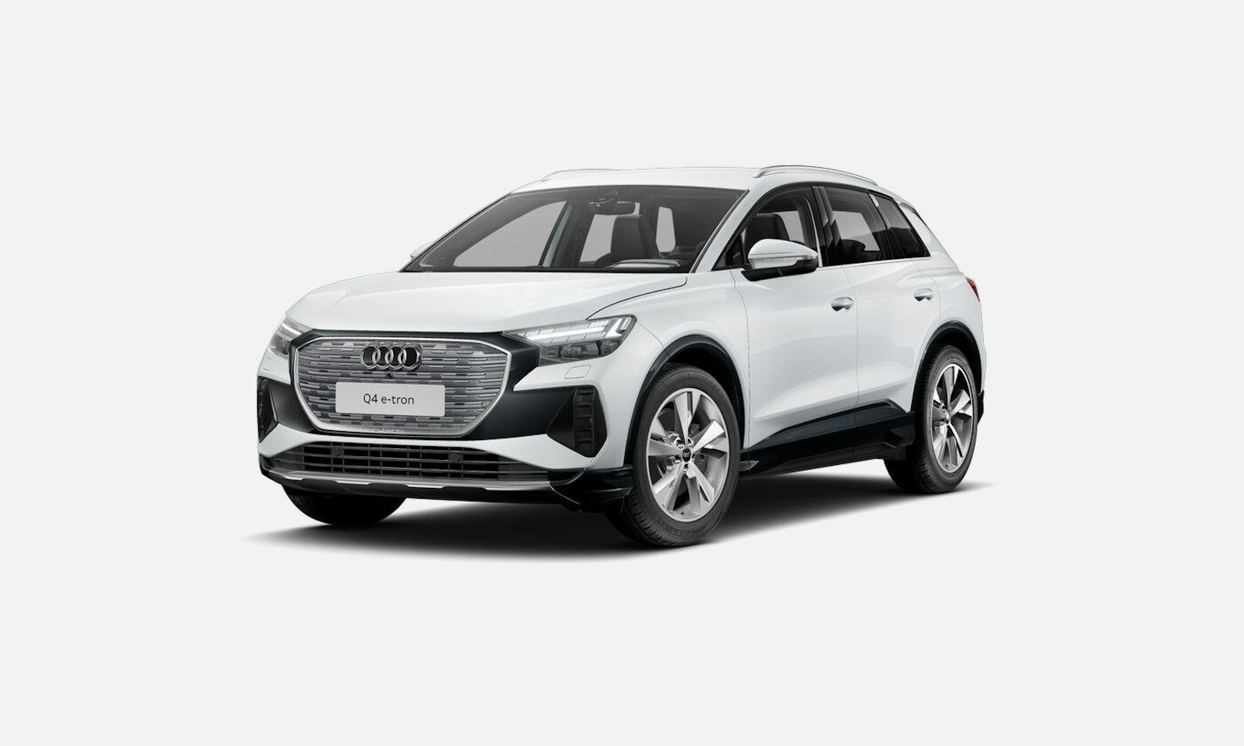 valkoinen Audi Q4 e-tron 2025 kuva 1.
