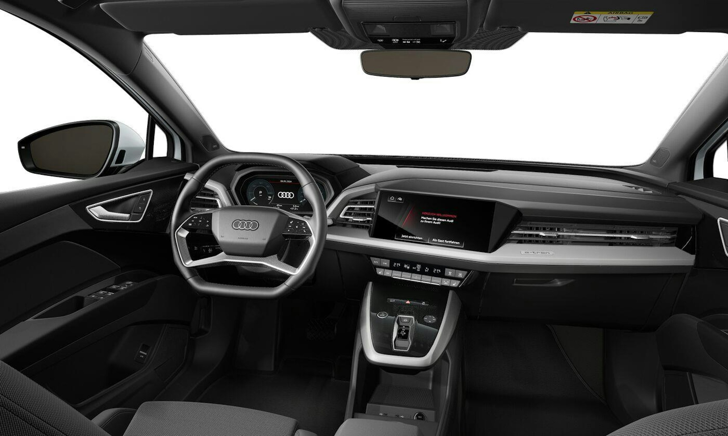 valkoinen Audi Q4 e-tron 2025 kuva 6.