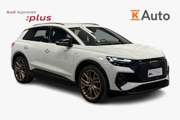 valkoinen Audi Q4 e-tron 2025 kuva 1.