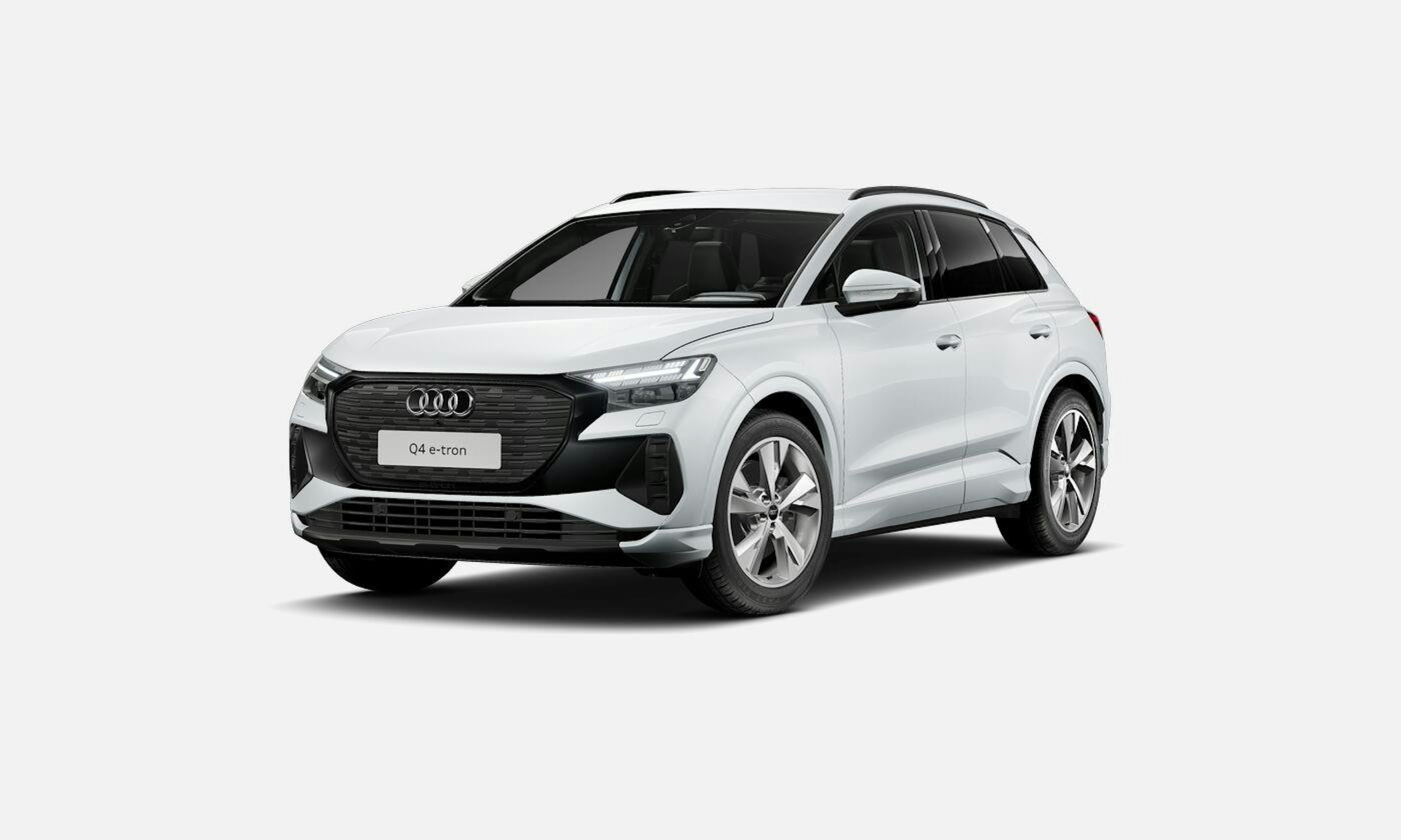 jäätikön valkoinen Audi Q4 e-tron 2026 kuva 1.