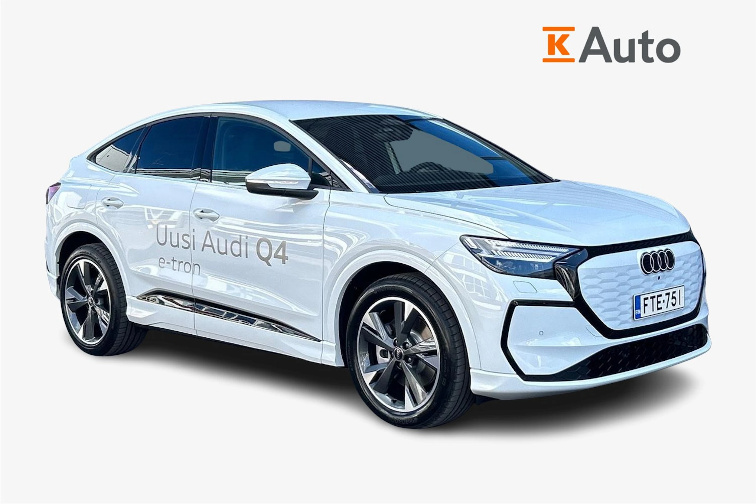 valkoinen Audi Q4 e-tron 2026 kuva 1.