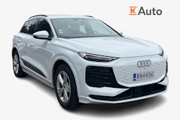 Valkoinen Audi Q6 e-tron 2024 kuva 1.