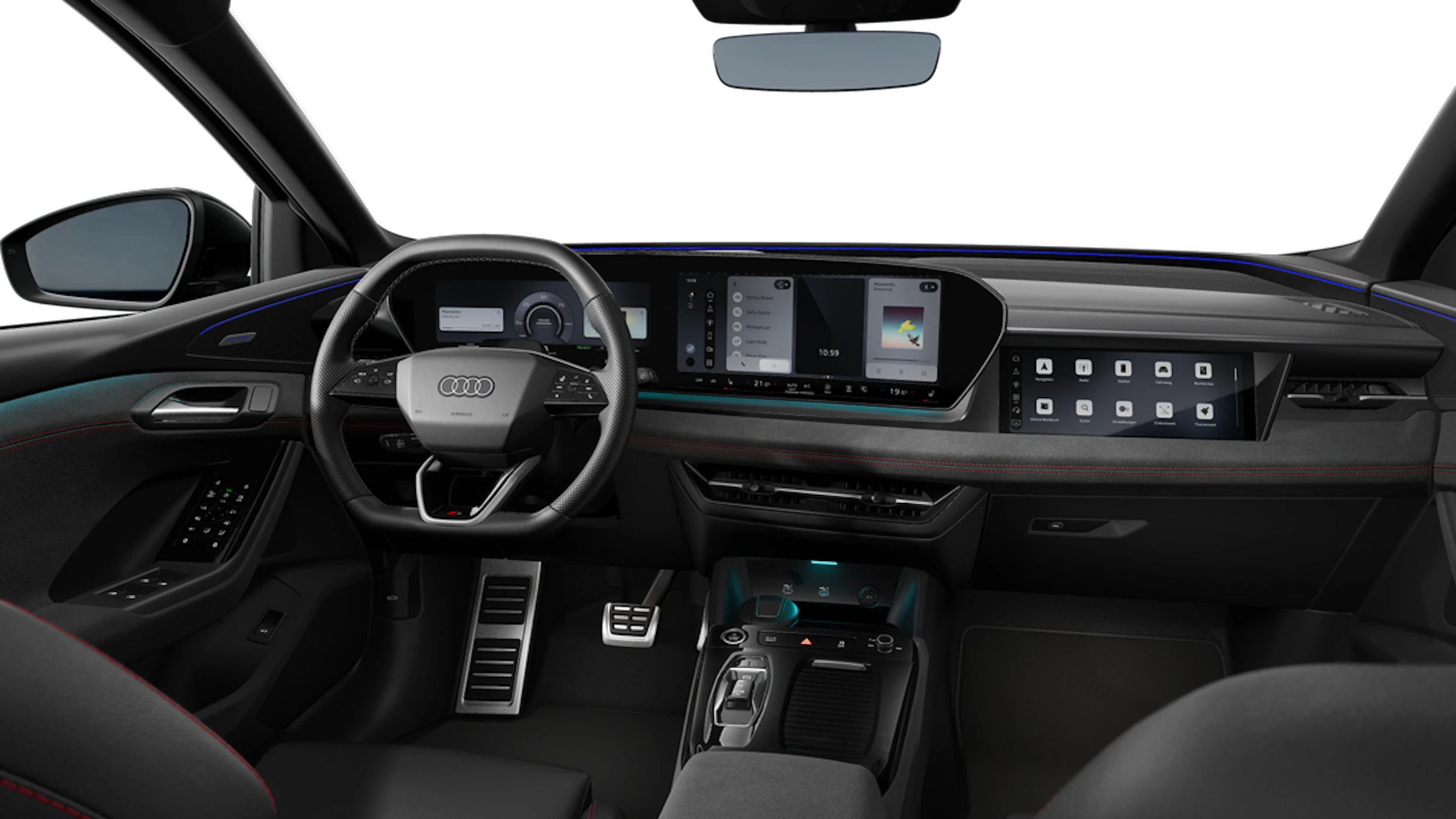Mythos-musta, metalliväri Audi Q6 e-tron 2026 kuva 7.