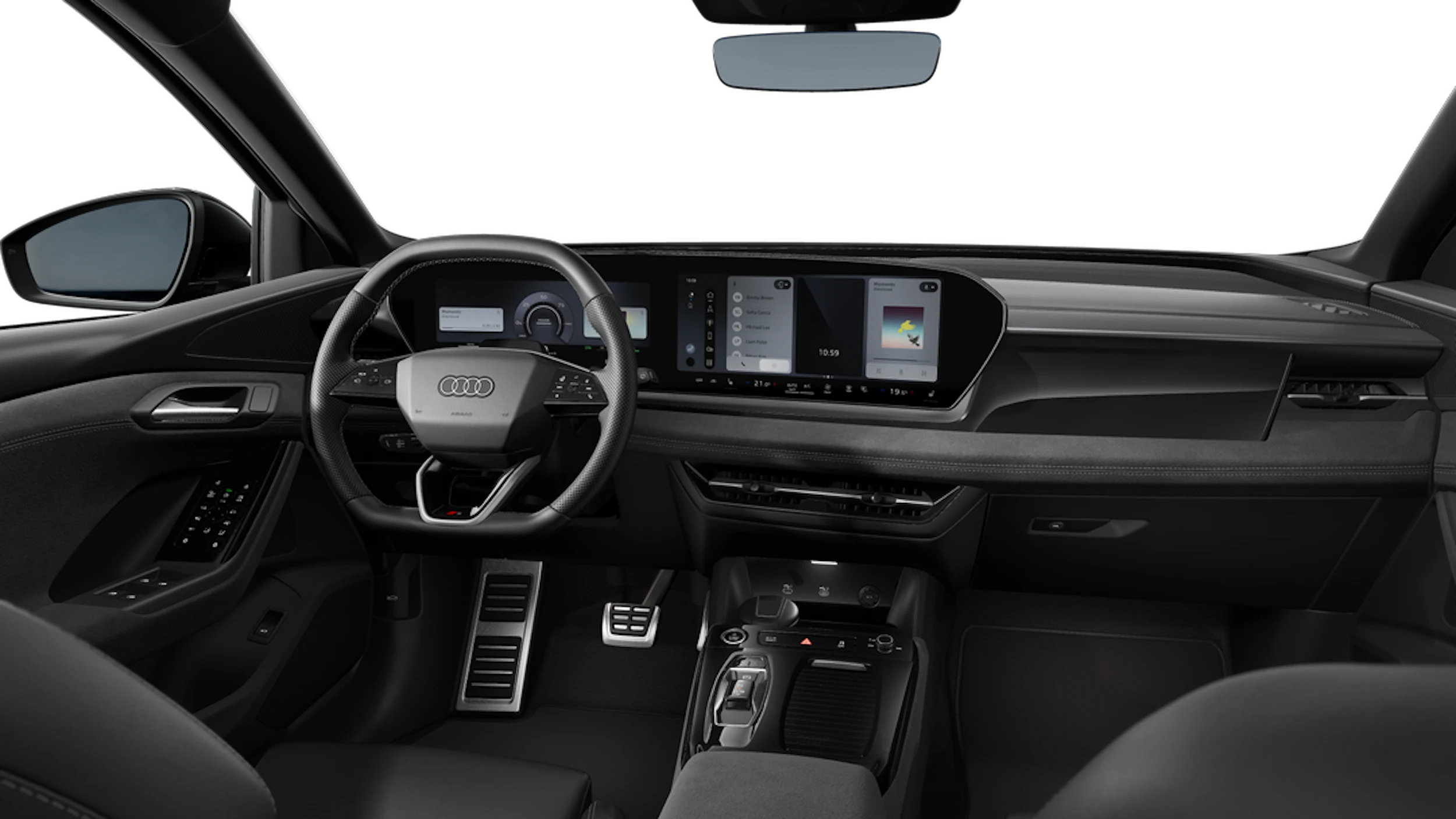 Mythos-musta, metalliväri Audi Q6 e-tron 2026 kuva 7.