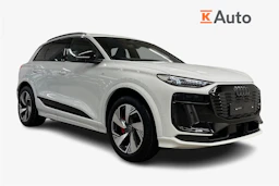 valkoinen Audi Q6 e-tron 2026 kuva 1.
