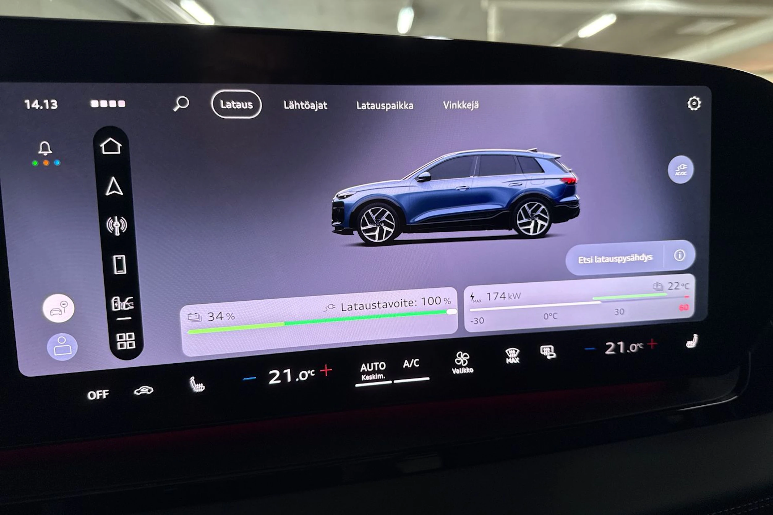 met. sininen Audi Q6 e-tron 2026 kuva 14.