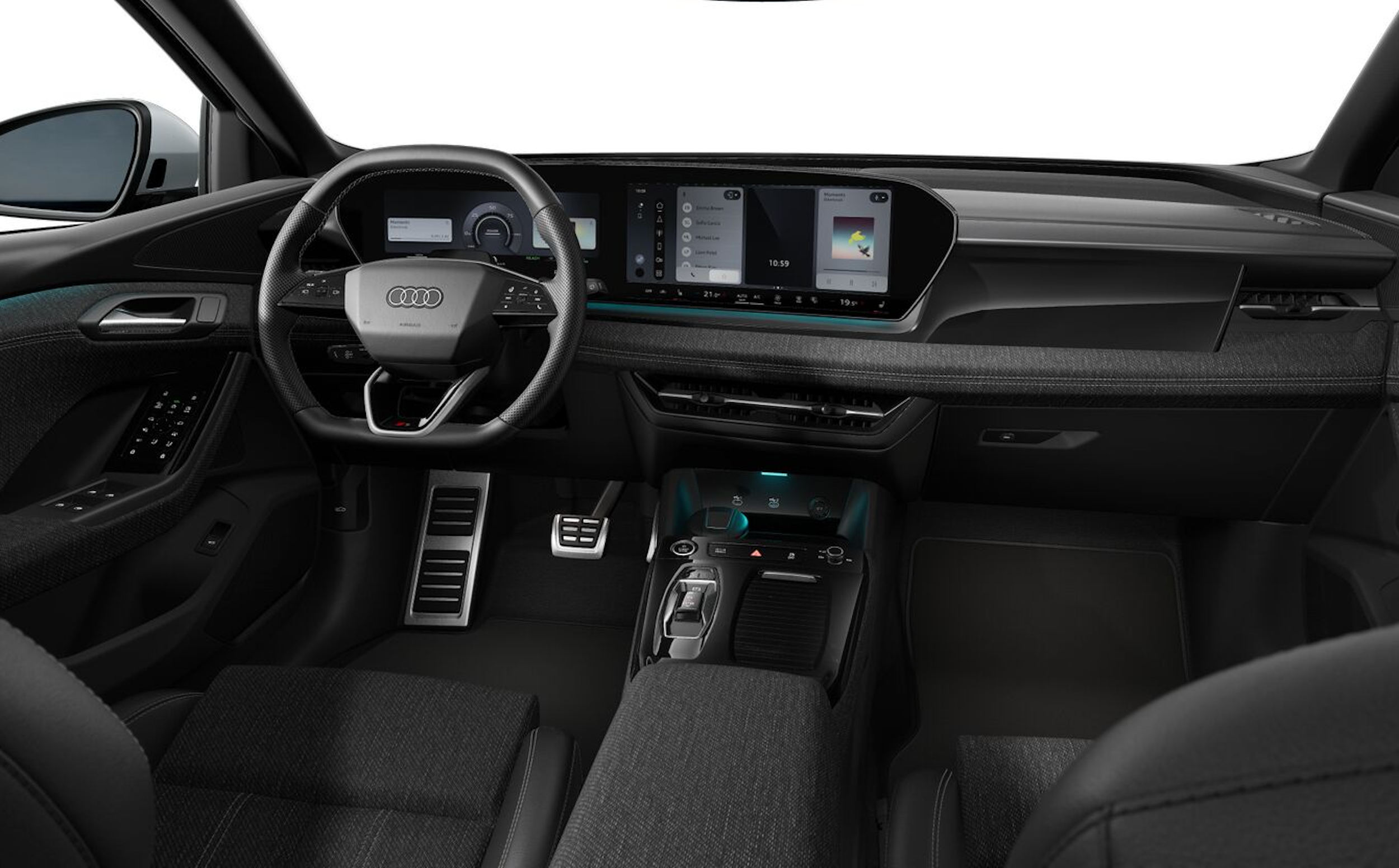 valkoinen Audi Q6 e-tron 2026 kuva 7.