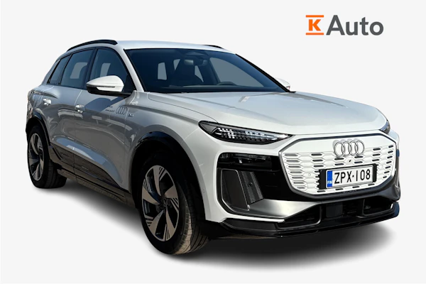 Audi Q6 e-tron quattro S line | Ilmajousitus | Vetokoukku | Matrix LED | Advanced Key | Sähköpenkit |