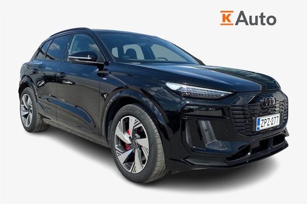Audi Q6 e-tron quattro S line Plus | Ilmajousitus | Vetokoukku | Musta Optiikka Pro | Matrix LED | S line paketit